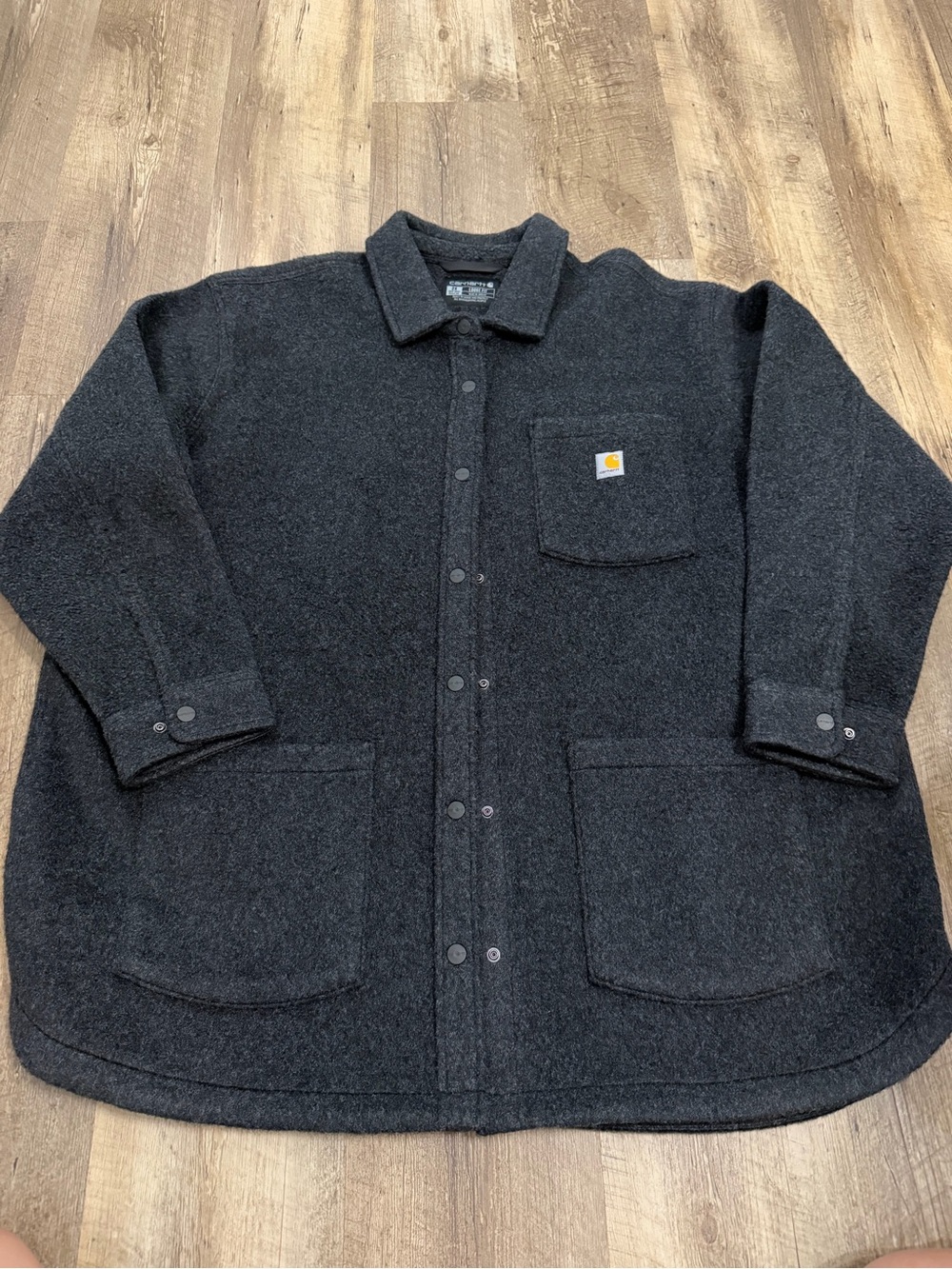 Carhartt Dark Charcoal Wool-Blend Utility Jacket